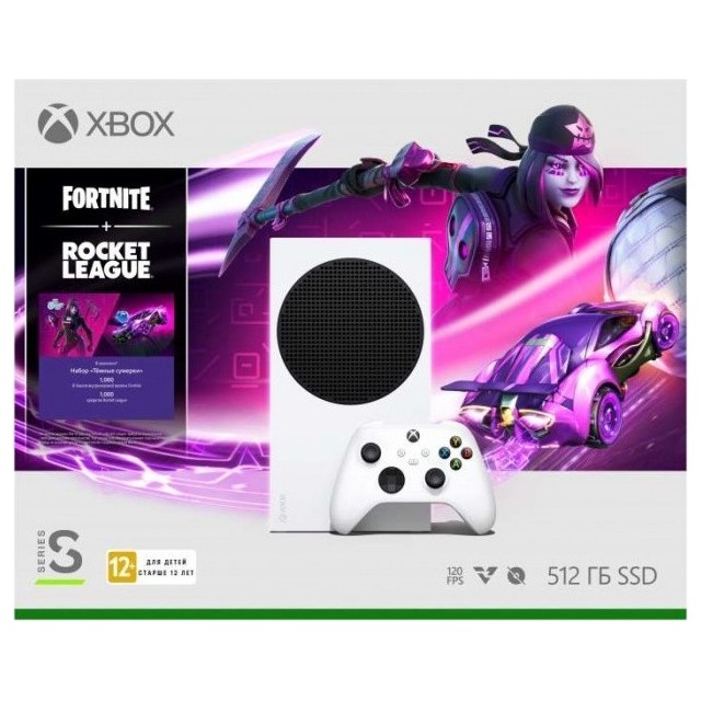 Игровая приставка Microsoft Xbox Series S + FORTNITE + ROCKET LEAGUE Белый | Фото 1 из 4