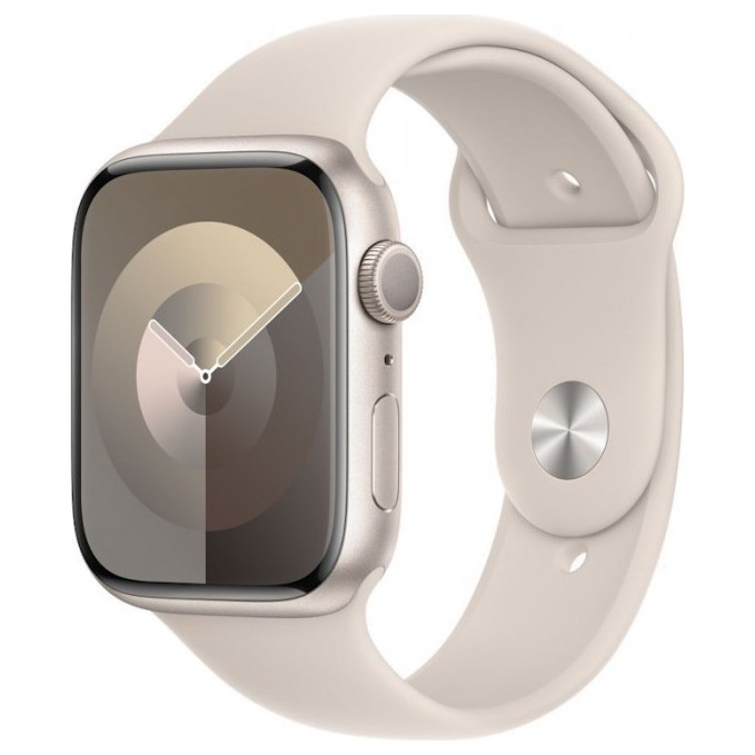 Умные часы Apple Watch Series 9 45mm GPS Aluminum Case with Sport Band Starlight | Фото 1 из 3
