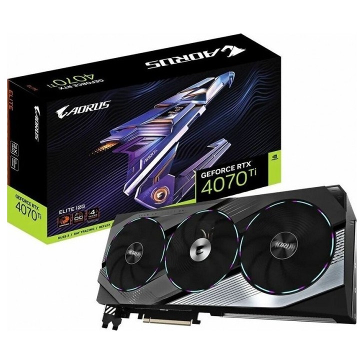 Видеокарта GIGABYTE GeForce RTX 4070 Ti AORUS ELITE 12G (GV-N407TAORUS E-12GD), Retail | Фото 1 из 10