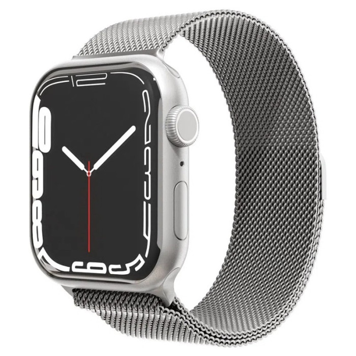 Ремешок из нержавеющей стали VLP для Apple Watch 42/44/45, серебристый