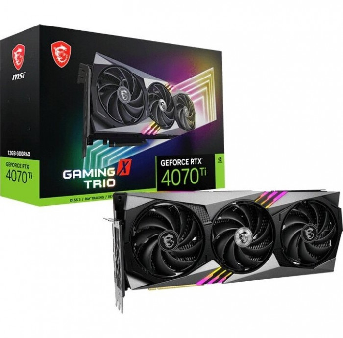 Видеокарта MSI GeForce RTX 4070 Ti GAMING X TRIO 12GB, Retail | Фото 1 из 7