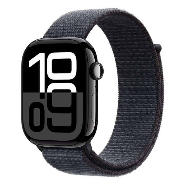 Умные часы Apple Watch Series 10 46mm Jet Black Aluminum Case with Sport Loop Ink