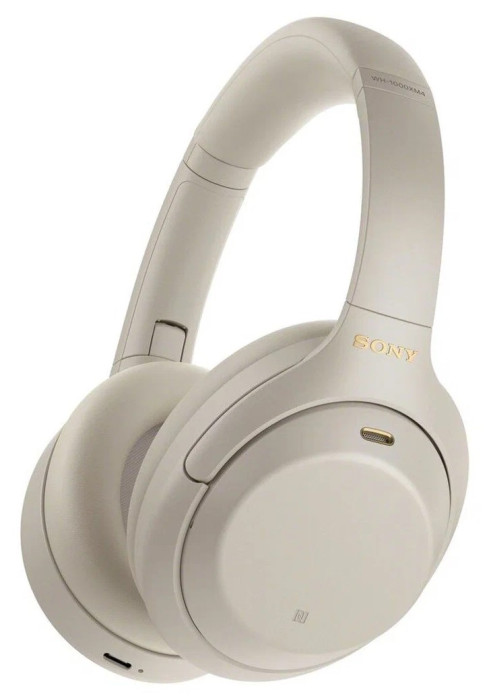 Беспроводные наушники Sony WH 1000 XM4 Серебро | Фото 1 из 7