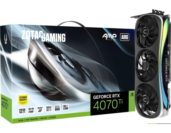 Видеокарта ZOTAC RTX 4070 Ti AMP EXTREME AIRO 12GB (ZT-D40710B-10P), Retail | Фото 9 из 9