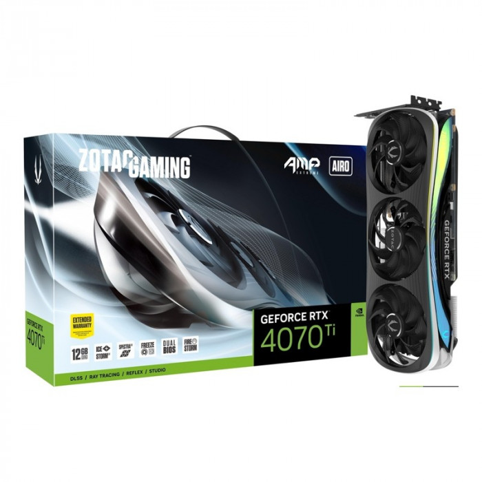 Видеокарта ZOTAC RTX 4070 Ti AMP EXTREME AIRO 12GB (ZT-D40710B-10P), Retail | Фото 2 из 9