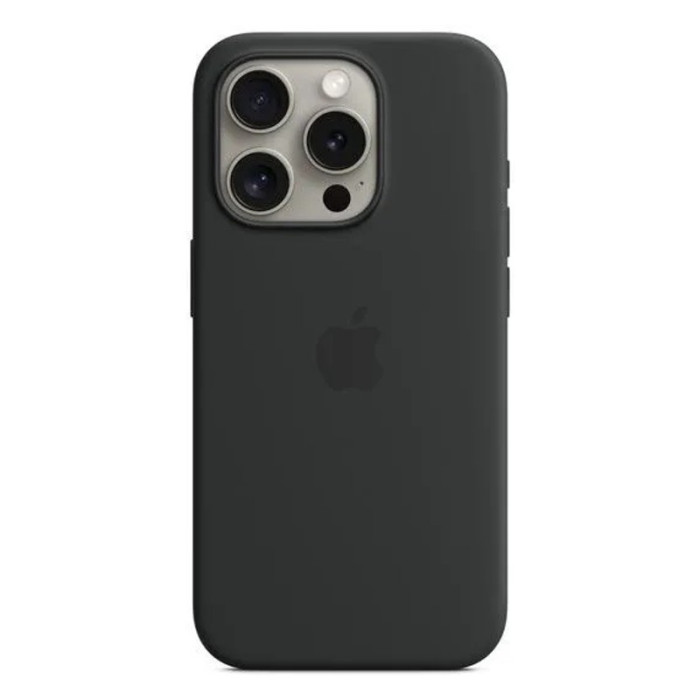 Чехол накладка Silicone Case для iPhone 15 Pro Черный