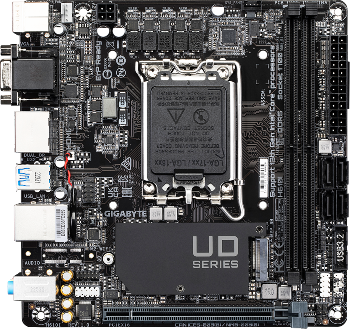 Материнская плата Gigabyte H610I