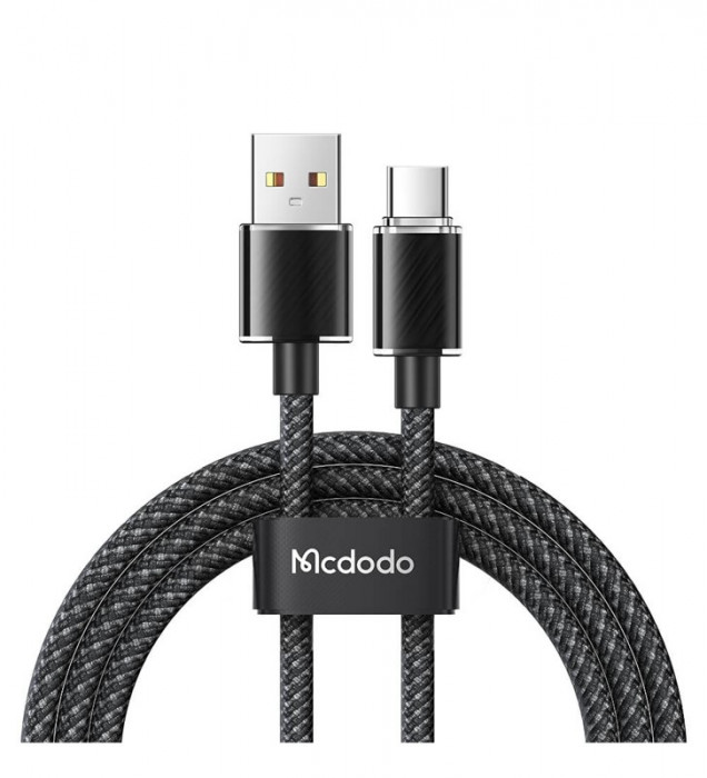 Кабель McDodo USB to Type-C Colorfull Crystal Series 1.2 m (6A QC 2.0/3.0/4.0 ) CA-3650 Черный