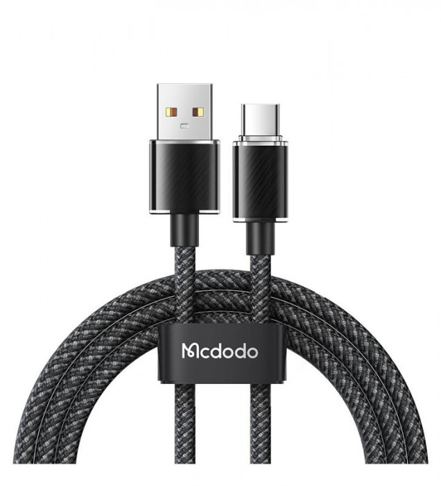 Кабель McDodo USB to Type-C Colorfull Crystal Series 1.2 m (6A QC 2.0/3.0/4.0 ) CA-3650 Черный