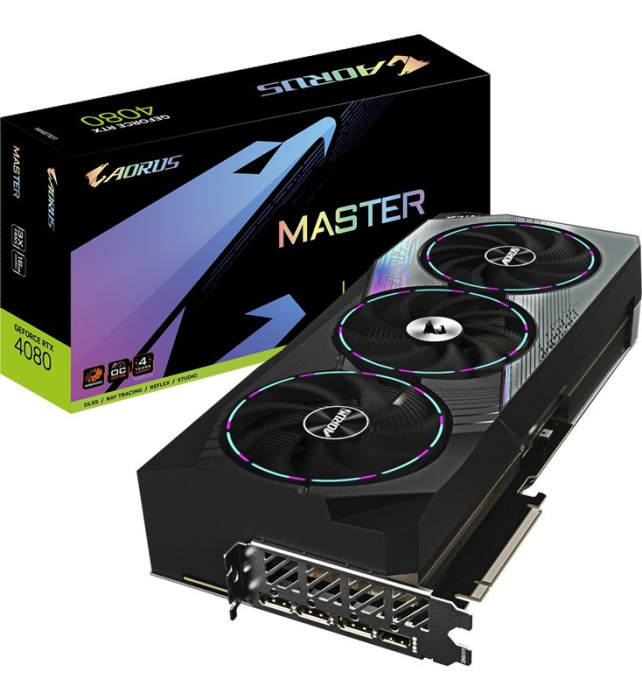 Видеокарта GIGABYTE AORUS GeForce RTX 4080 16GB MASTER (GV-N4080AORUS M-16GD), Retail | Фото 14 из 14