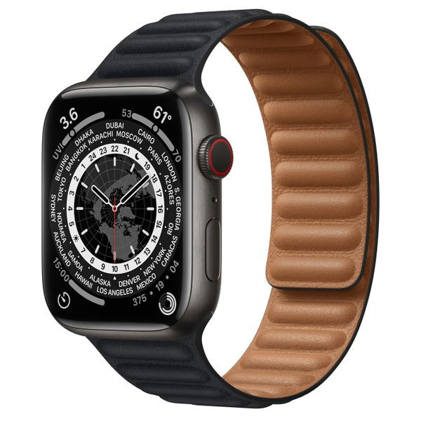 Ремешок для Apple Watch 38/40/41mm Black Leather Link Small | Фото 1 из 3