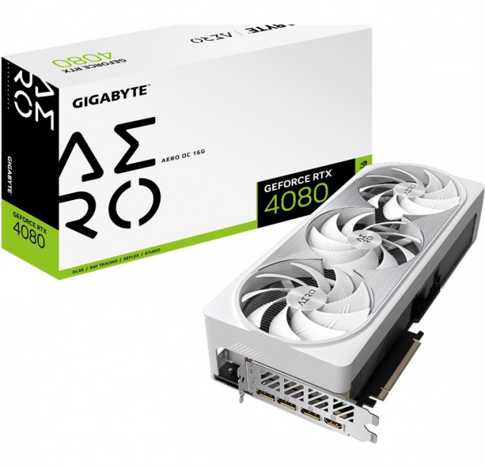 Видеокарта GIGABYTE GeForce RTX 4080 16GB AERO (GV-N4080AERO-16GD), Retail | Фото 1 из 16