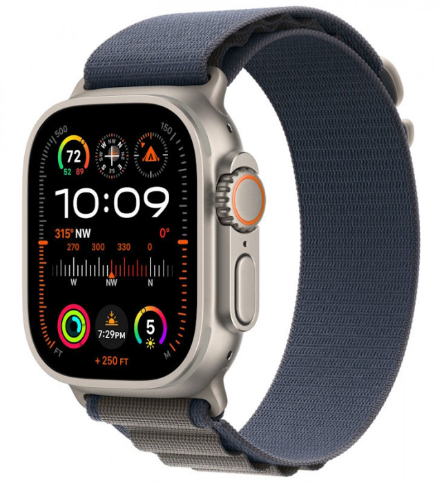 Умные часы Apple Watch Ultra 2 49mm GPS + Cellular Titanium Case with Blue Alpine Loop | Фото 3 из 3