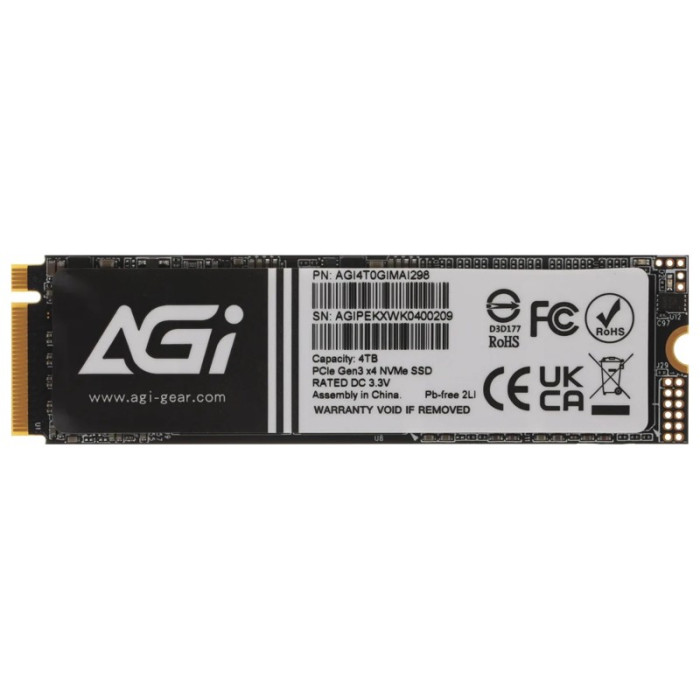 Накопитель SSD 4Tb AGI AI298 (AGI4T0GIMAI298)