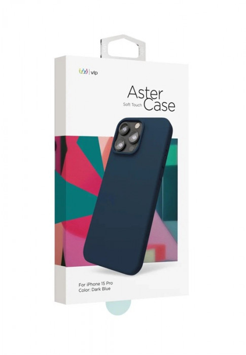 Чехол защитный VLP Aster Case для iPhone 15 Pro темно-синий | Фото 2 из 4