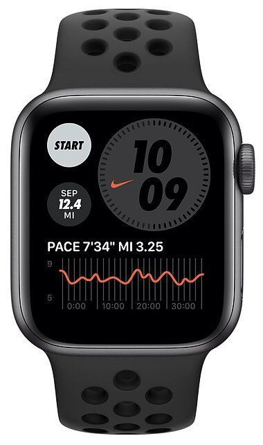 Умные часы Apple Watch SE GPS 40mm Aluminum Case with Nike Sport Band Серый космос/антрацитовый/черный