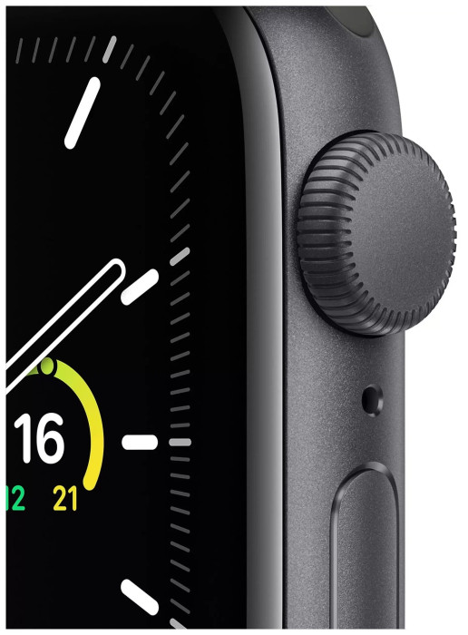 Умные часы Apple Watch SE GPS 44mm Aluminum Case with Sport Band Серый космос/черный