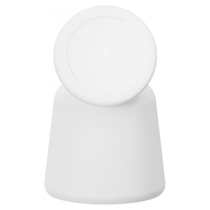 Беспроводное зарядное устройство Uzay Drum Charger 2in1, белый