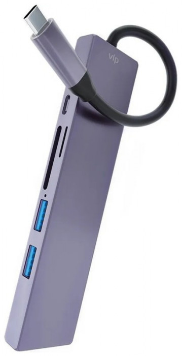 Стыковочная станция VLP USB-C Multiport Hub 6 в 1 VLP графит | Фото 2 из 2