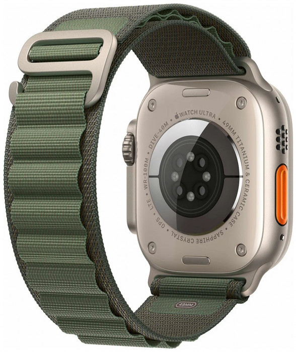 Умные часы Apple Watch Ultra 49mm GPS + Cellular Titanium Case with Green Alpine Loop