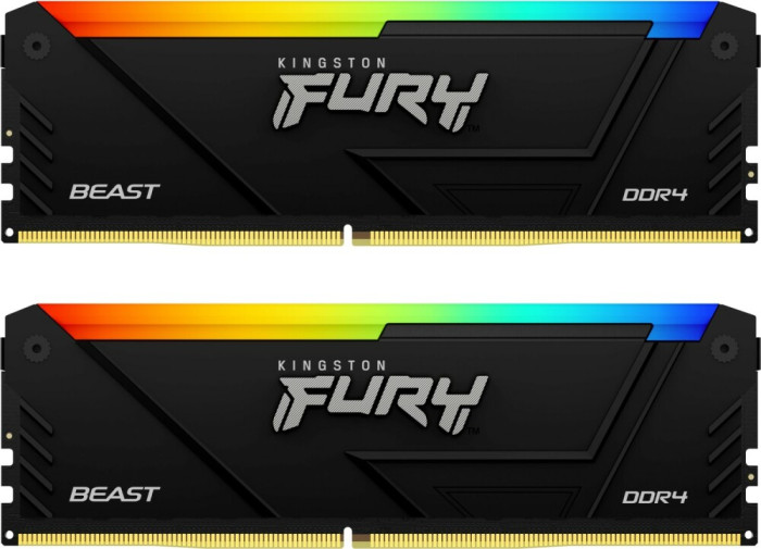 Оперативная память 64Gb DDR4 3200MHz Kingston Fury Beast RGB (KF432C16BB2AK2/64) (2x32Gb KIT)