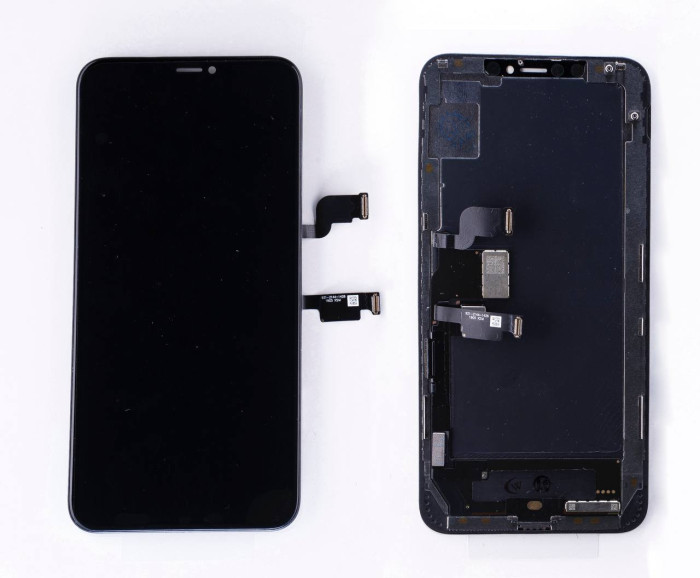 Дисплей для iPhone XS Max + тачскрин черный с рамкой (Переклей)
