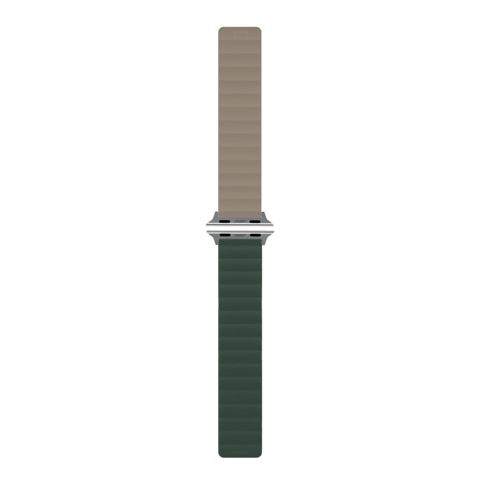 Ремешок uBear Mode для Apple Watch S/M (38, 40, 41 мм), силиконовый, Зеленый/Серый | Фото 2 из 3