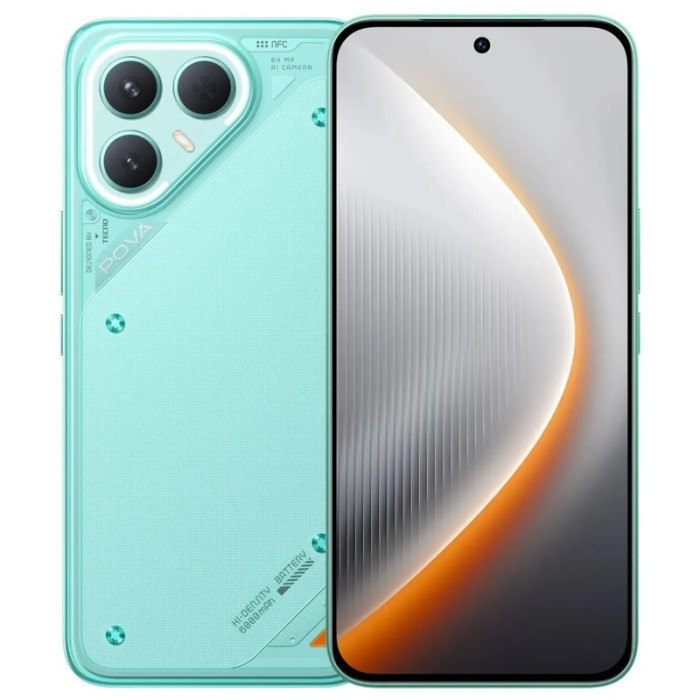 Смартфон TECNO POVA 7 Pro 5G 8/256GB Бирюзовый (Neon Cyan)