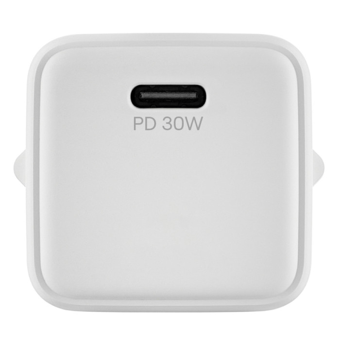 Cетевое зарядное устройство uBear Bridge USB-C, 30 Вт, GaN + Super Fast Charging, White | Фото 5 из 5