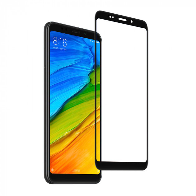 Защитное 3D стекло для Xiaomi Redmi 5 тех.пак Черное