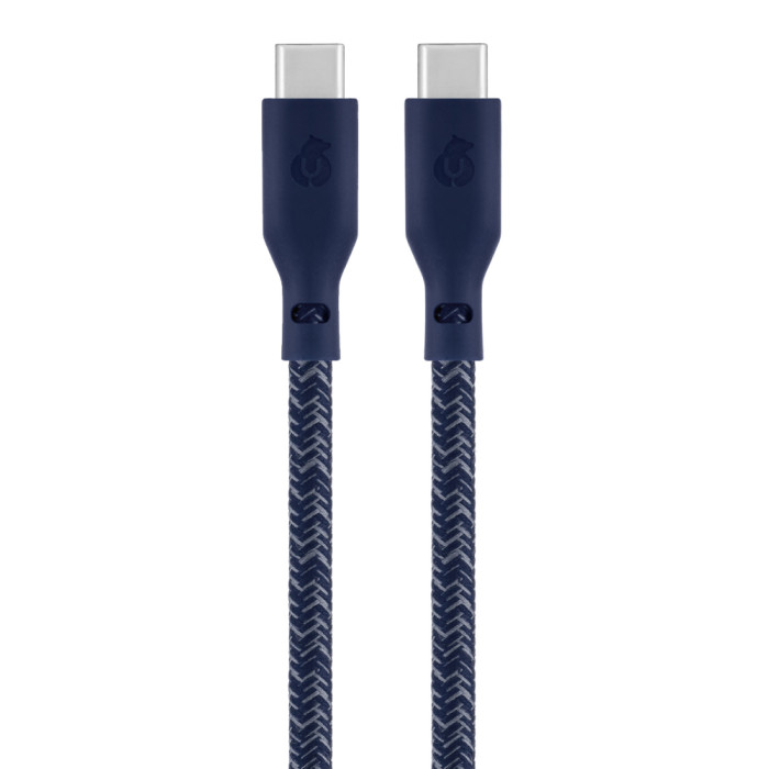 Зарядный кабель uBear Trend, USB-C|USB-С, 60Вт, 1,2м, Синий | Фото 4 из 4