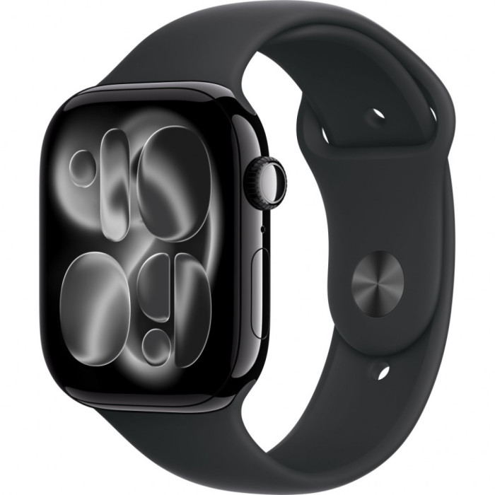 Умные часы Apple Watch Series 11 46mm Jet Black Aluminum Case with Black Sport Band | Фото 1 из 3
