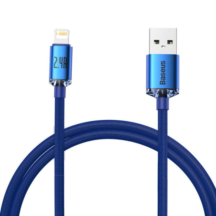 Кабель Baseus Crystal Shine Series USB - Lightning 1.2m Синий CAJY000003 | Фото 1 из 1