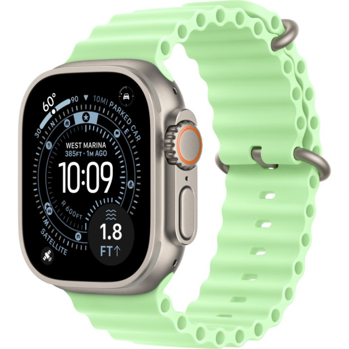 Умные часы Apple Watch Ultra 3 2025 49mm Natural Titanium Case with Neon Green Ocean Band | Фото 1 из 3