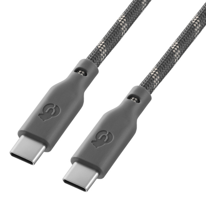 Кабель зарядный uBear Trend Cable USB-C/USB-C 1.2м, 60W, Серо-Бежевый | Фото 1 из 5