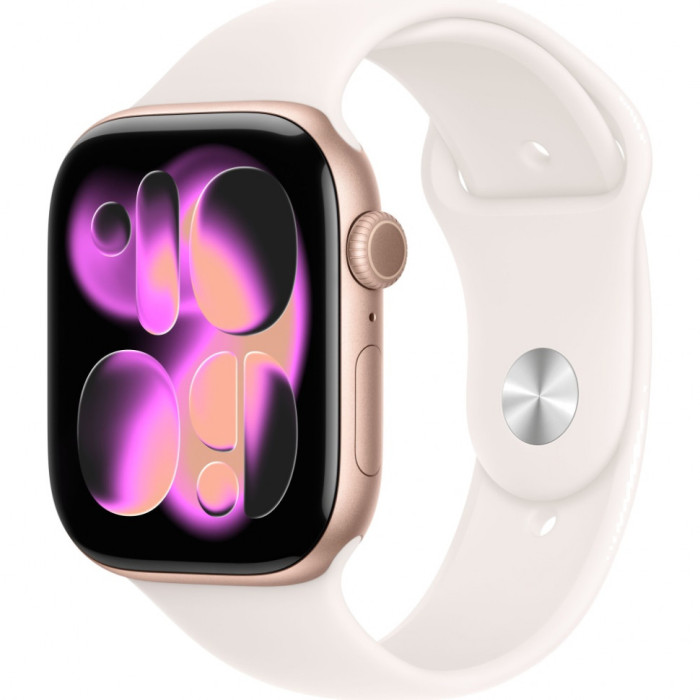 Умные часы Apple Watch Series 11 46mm Rose Gold Aluminum Case with Light Blush Sport Band | Фото 1 из 3