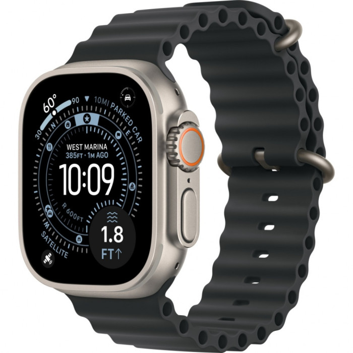 Умные часы Apple Watch Ultra 3 2025 49mm Natural Titanium Case with Black Ocean Band | Фото 1 из 3
