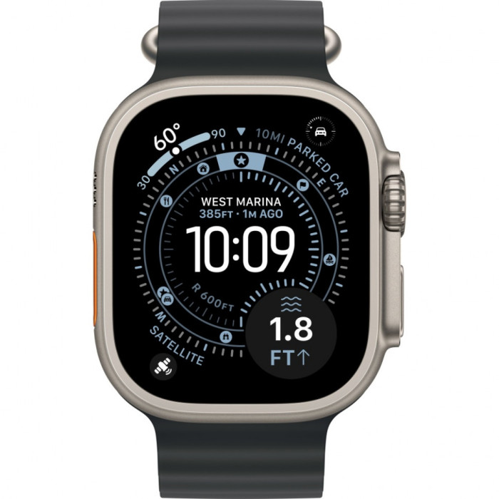 Умные часы Apple Watch Ultra 3 2025 49mm Natural Titanium Case with Black Ocean Band | Фото 2 из 3