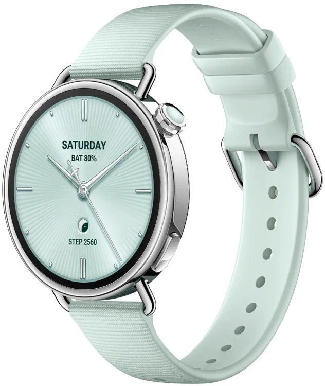 Умные часы Xiaomi Watch S4 41mm Fluororubber Strap Мятно-зеленый