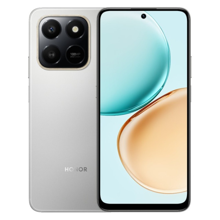 Смартфон Honor X7d 6/128GB Серебряный метеор | Фото 1 из 3