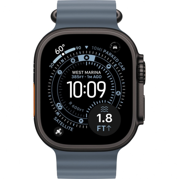 Умные часы Apple Watch Ultra 3 2025 49mm Black Titanium Case with Anchor Blue Ocean Band | Фото 2 из 3