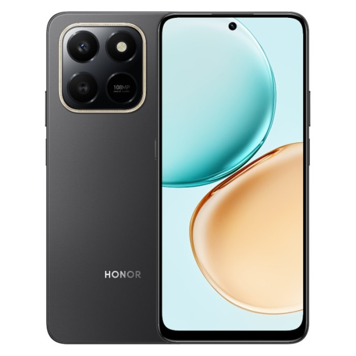 Смартфон Honor X7d 6/128GB Бархатный черный | Фото 1 из 3