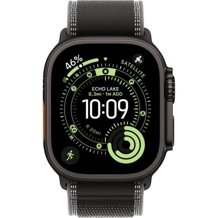 Умные часы Apple Watch Ultra 3 2025 49mm Black Titanium Case with Black/Charcoal Trail Loop | Фото 2 из 3
