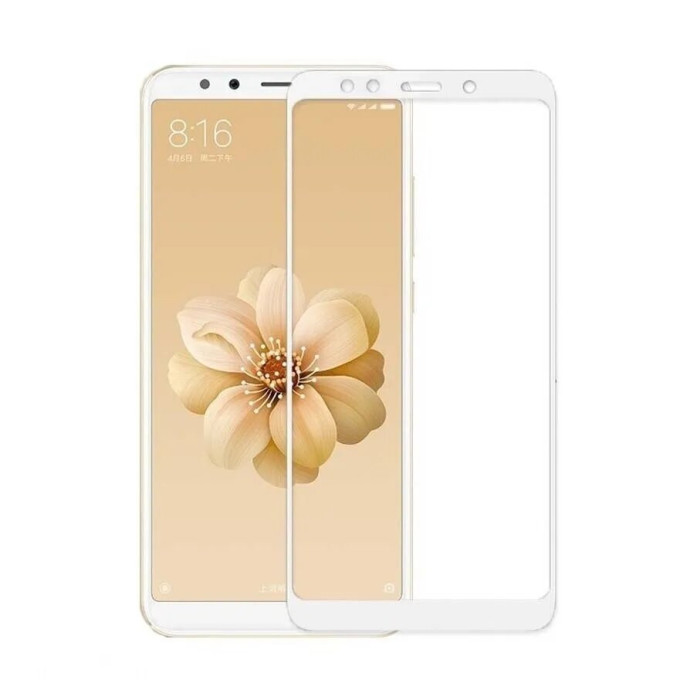 Защитное 3D стекло для Xiaomi Mi A2 тех.пак Белое