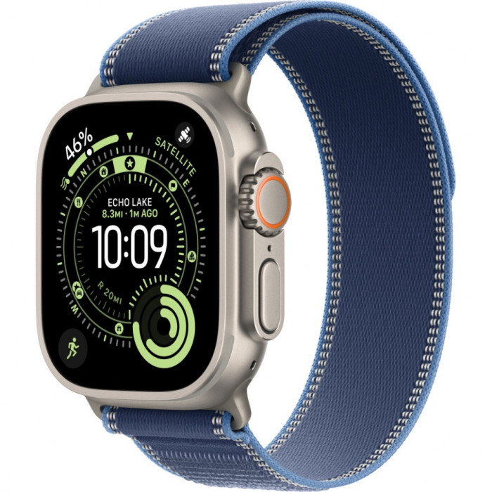 Умные часы Apple Watch Ultra 3 2025 49mm Natural Titanium Case with Blue/Bright Blue Trail Loop | Фото 1 из 3