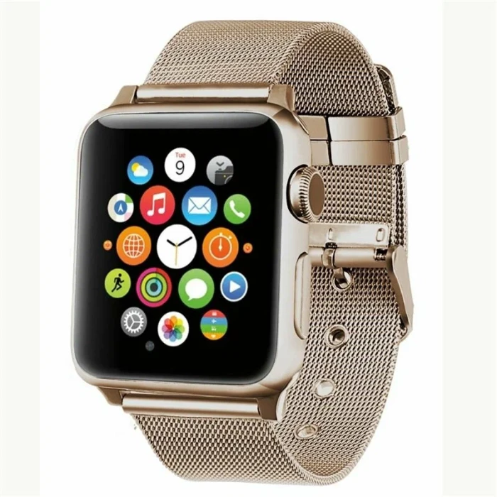 Ремешок из нержавеющей стали сетчатый VLP для Apple Watch 38/40/41 Шампань | Фото 1 из 1