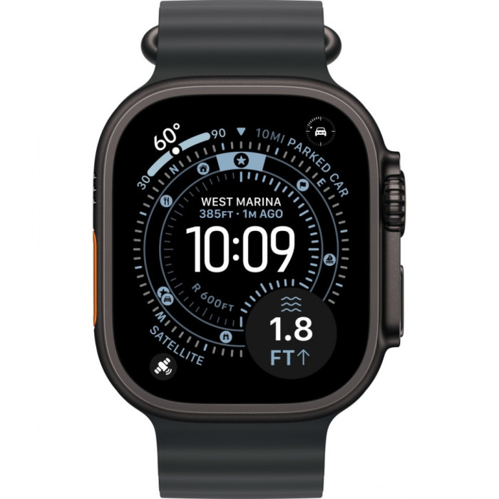Умные часы Apple Watch Ultra 3 2025 49mm Black Titanium Case with Black Ocean Band | Фото 2 из 3