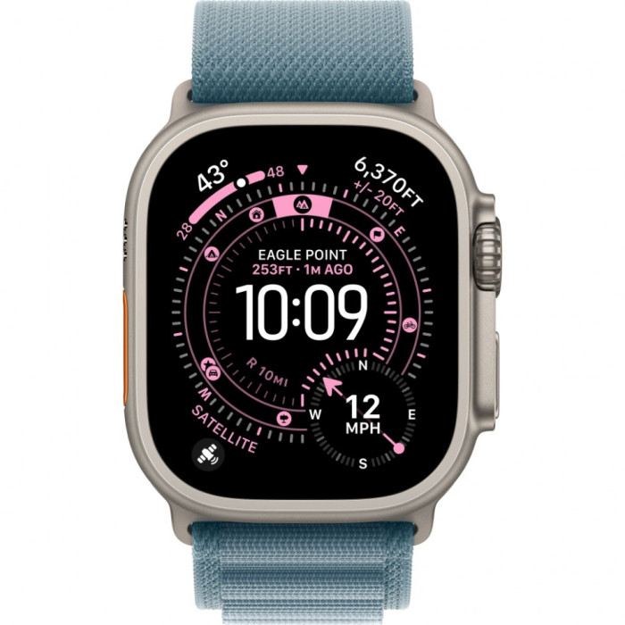 Умные часы Apple Watch Ultra 3 2025 49mm Natural Titanium Case with Light Blue Alpine Loop | Фото 2 из 3