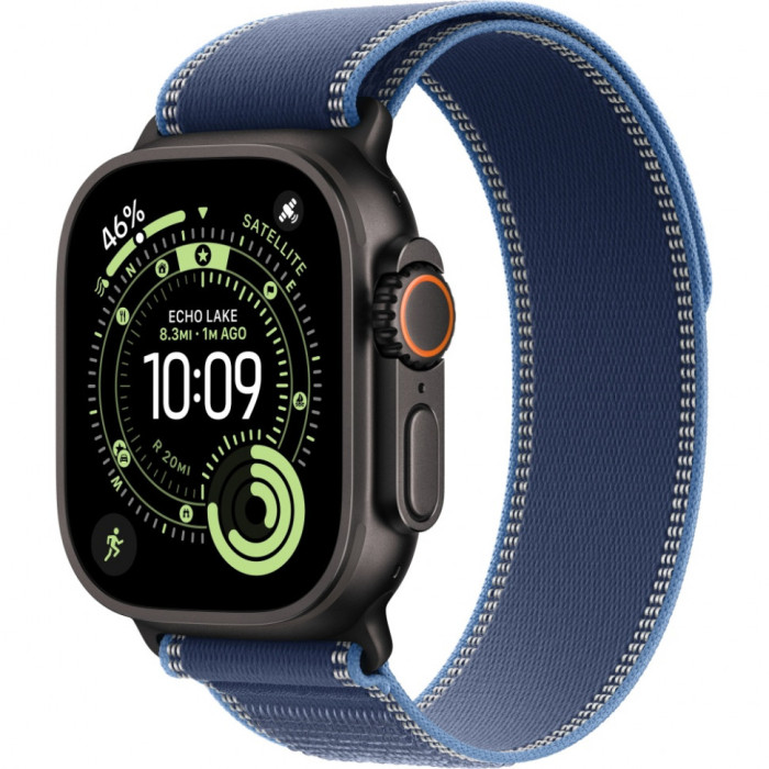 Умные часы Apple Watch Ultra 3 2025 49mm Black Titanium Case with Blue/Bright Blue Trail Loop | Фото 1 из 3