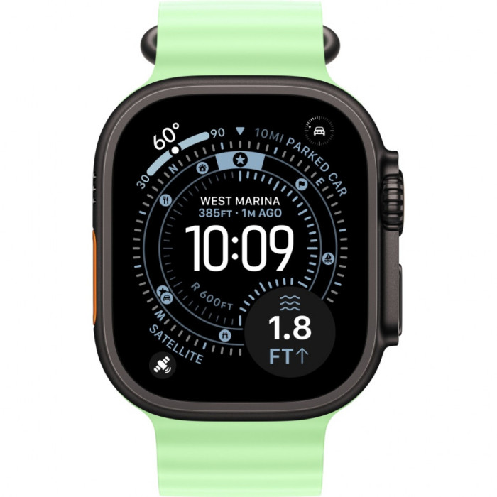 Умные часы Apple Watch Ultra 3 2025 49mm Black Titanium Case with Neon Green Ocean Band | Фото 2 из 3
